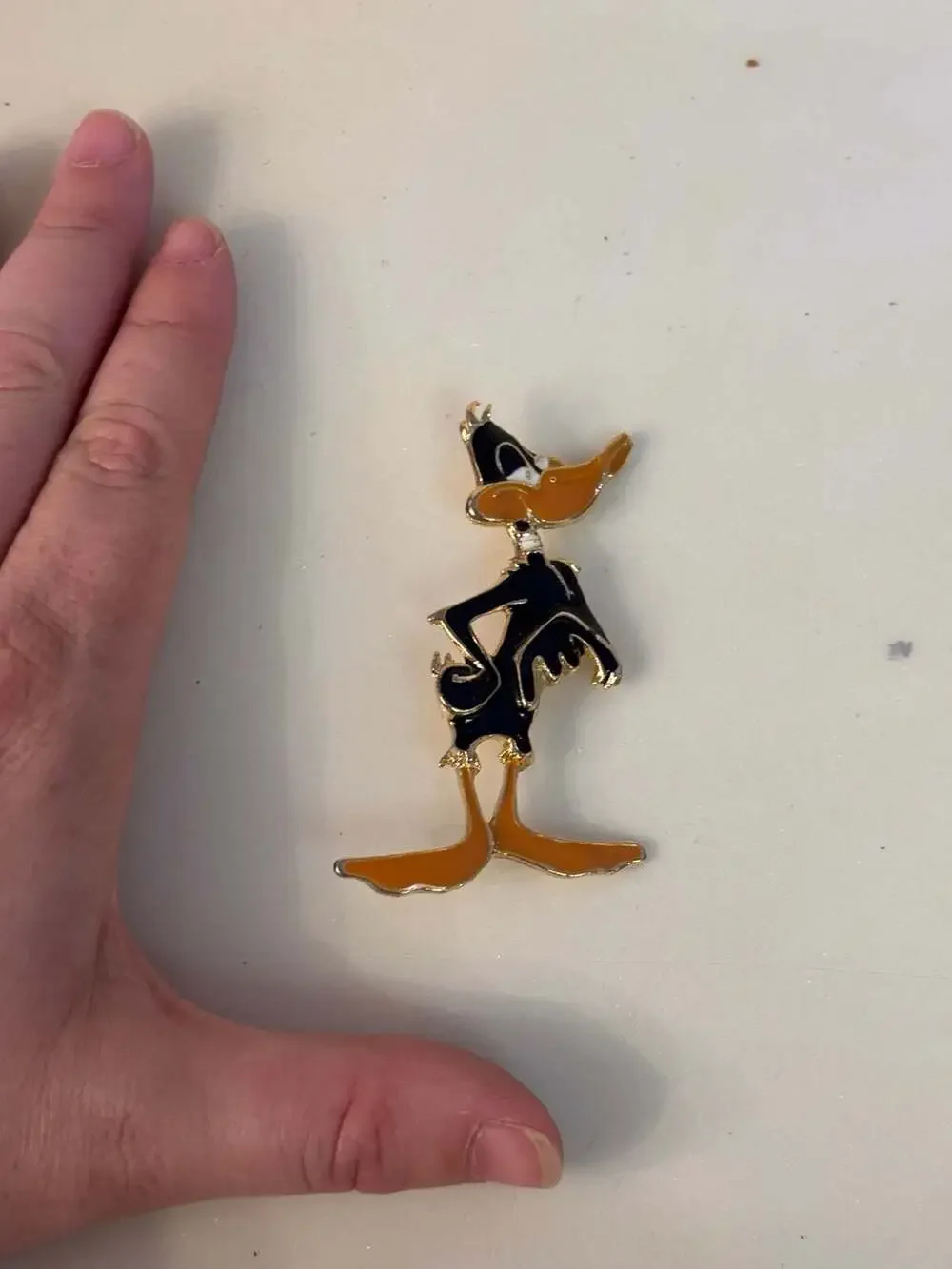 Vintage 1993 Warner Bros Daffy Duck Enamel Brooch by Starline